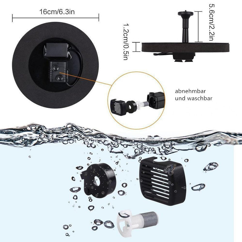 Bomba de Fuente Solar WaterSoft – Para estanque, baño de aves o decoración de jardín