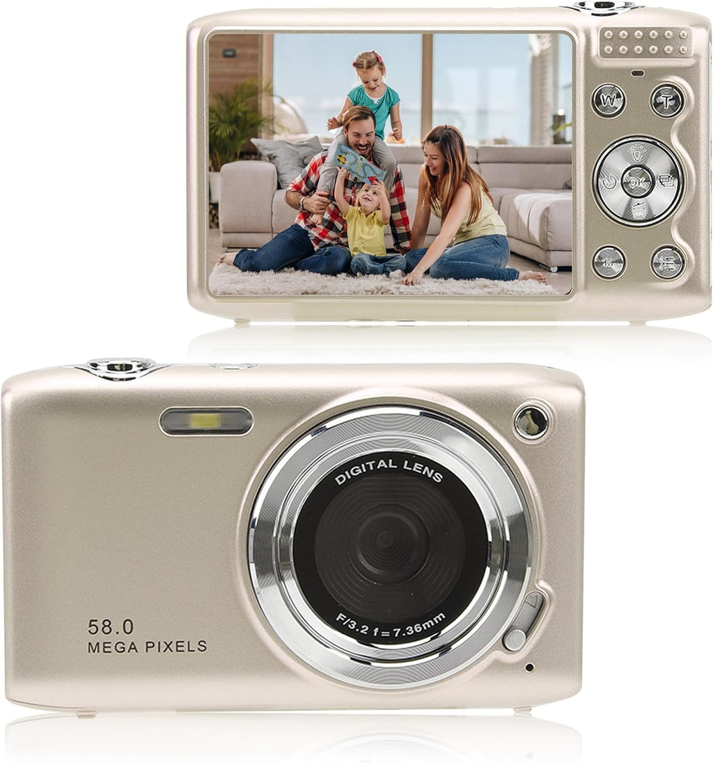Cámara Digital Compacta 4K con Fotos de 58MP y Zoom 16X – Lumora