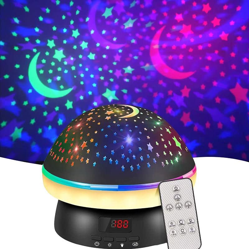 GLOWLIGHT – Proyector de estrellas mágico con 16 colores y función de temporizador