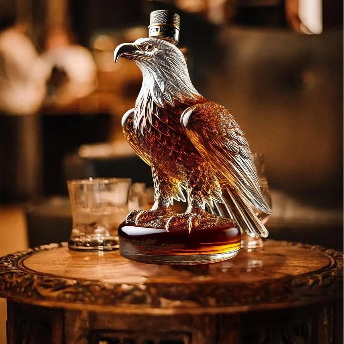 Whisky Karaf en Forma de Águila – Elegante y Exclusiva Pieza de Exhibición
