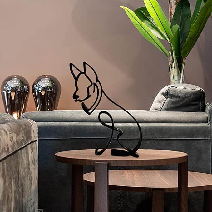 Escultura de Arte Minimalista de Perro
