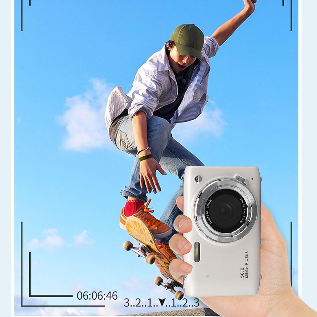 Cámara Digital Compacta 4K con Fotos de 58MP y Zoom 16X – Lumora