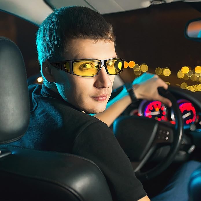 Lisslune | Gafas de Conducción Polarizadas de Visión Nocturna Jeremy – Gafas Antirreflejo para una Conducción Nocturna más Segura