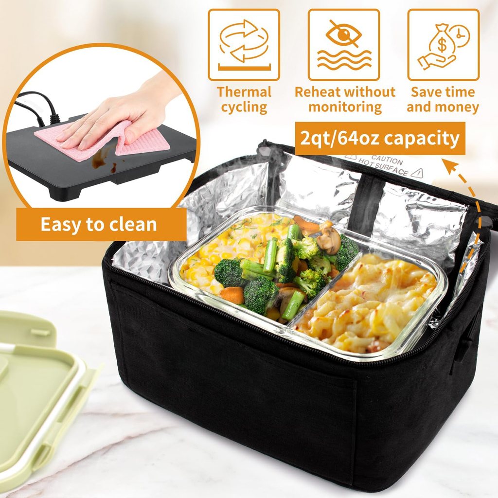 Caja de Almuerzo Calentador de Comida Portátil