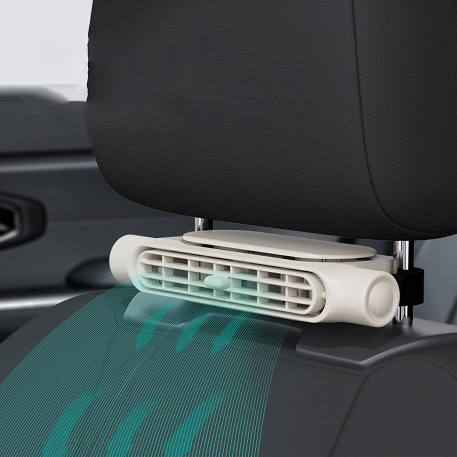 Kalsten | Ventilador de enfriamiento para automóvil USB de 3 velocidades y soporte para reposacabezas – AutoBreeze (1+1 GRATIS)