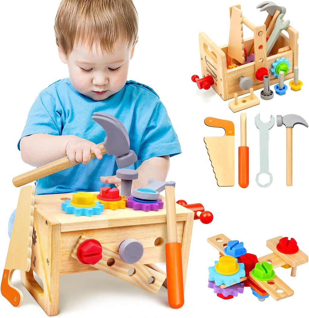 WOODCRAFT – Caja de herramientas para niños para construir y descubrir creativamente