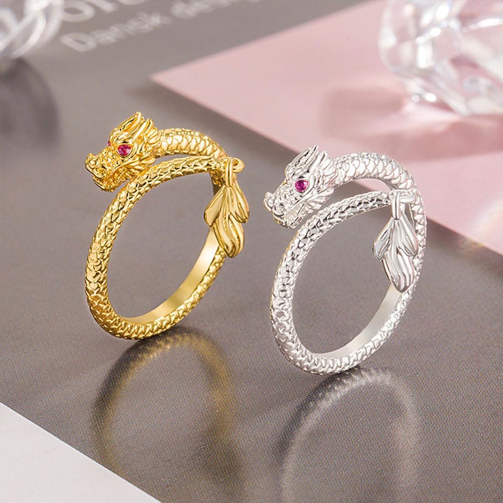 DrachenGlücksring - Desata la gracia de la suerte con este anillo de la suerte | 1+1 GRATIS
