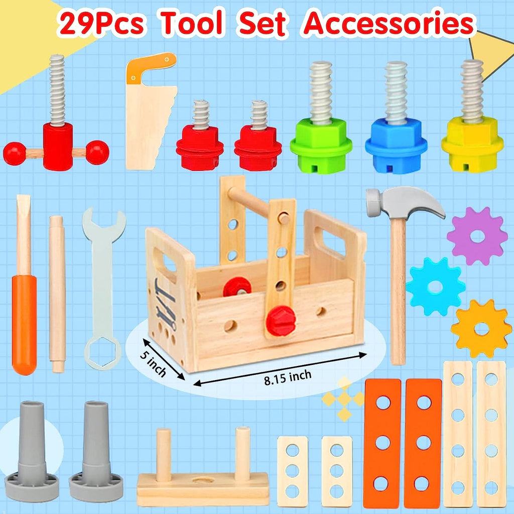 WOODCRAFT – Caja de herramientas para niños para construir y descubrir creativamente