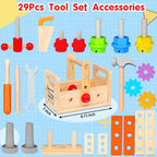 WOODCRAFT – Caja de herramientas para niños para construir y descubrir creativamente