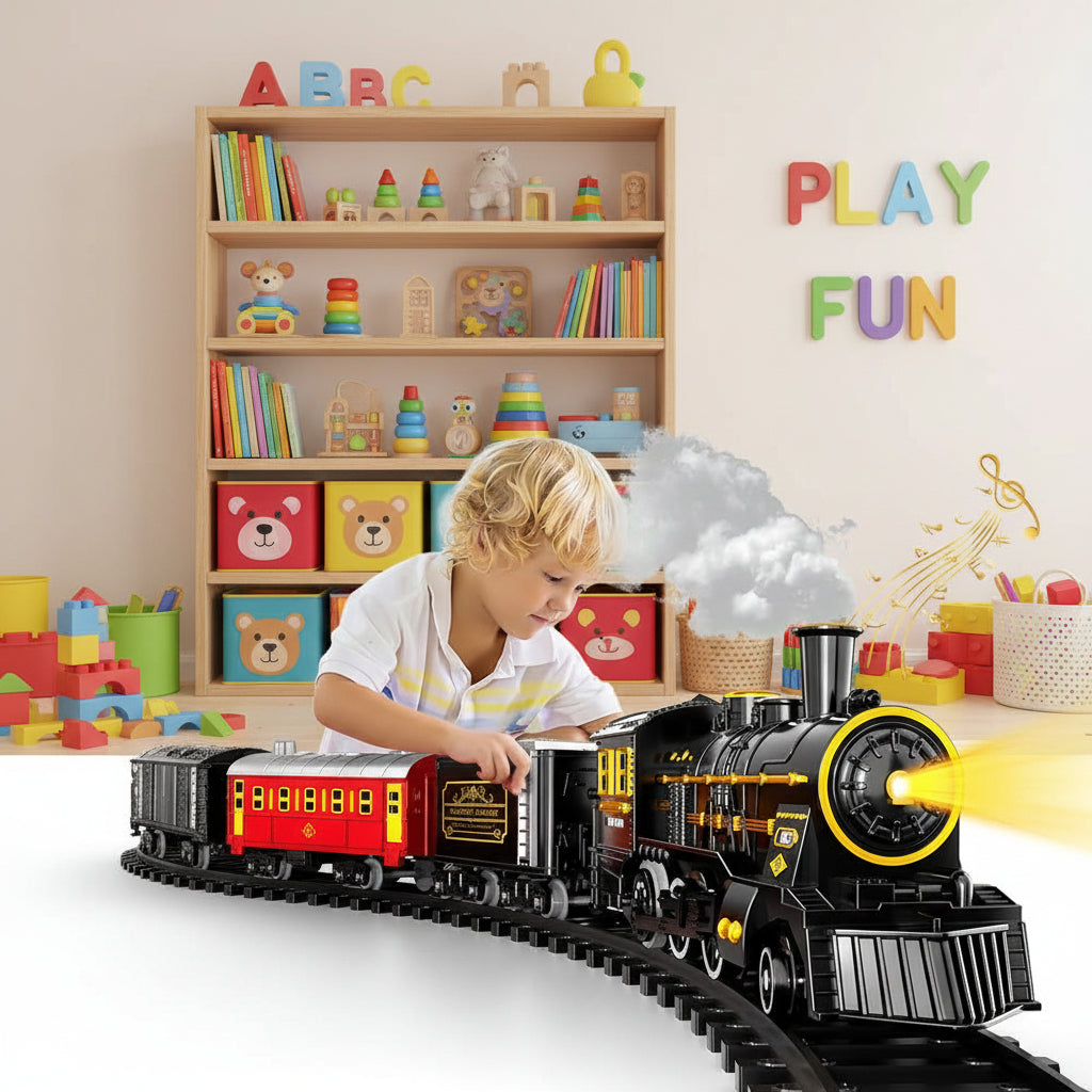 FESTITRAIN – Set de tren eléctrico navideño con vías flexibles