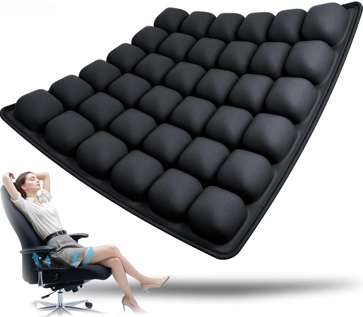 Cojín de Viaje Inflable con Alivio Ergonómico de Presión – AirComfort