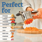 PureMasher Pro Prensa de Patatas de Acero Inoxidable 15oz | Capacidad Extra Grande | Para Puré, Verduras y Frutas | Sin Grumos y Robusta