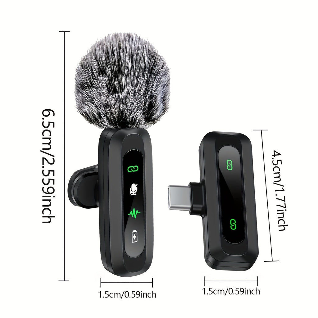 Kalsten | Micrófono Clip Inalámbrico SoundSnap – Micrófono USB-C para Smartphone y Tableta