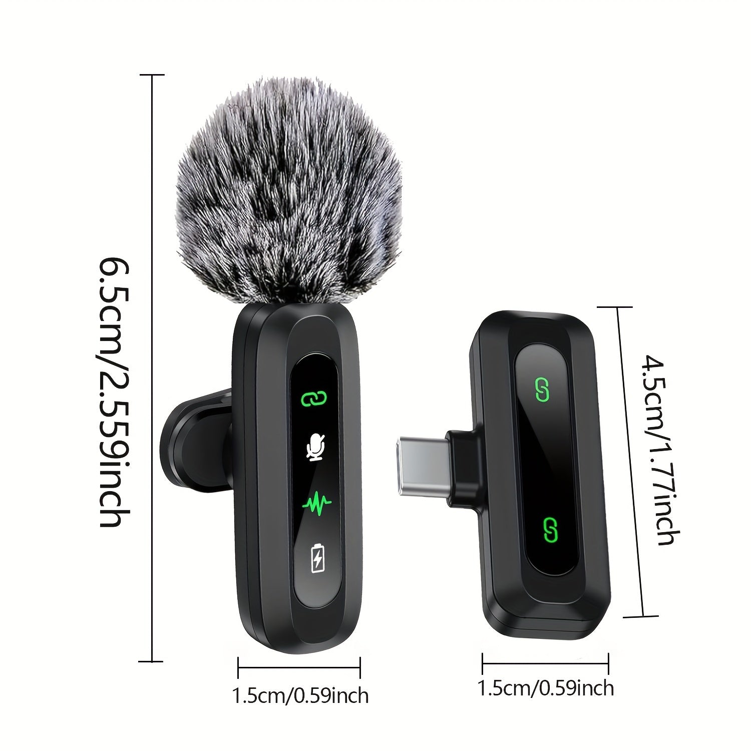 Kalsten | Micrófono Clip Inalámbrico SoundSnap – Micrófono USB-C para Smartphone y Tableta
