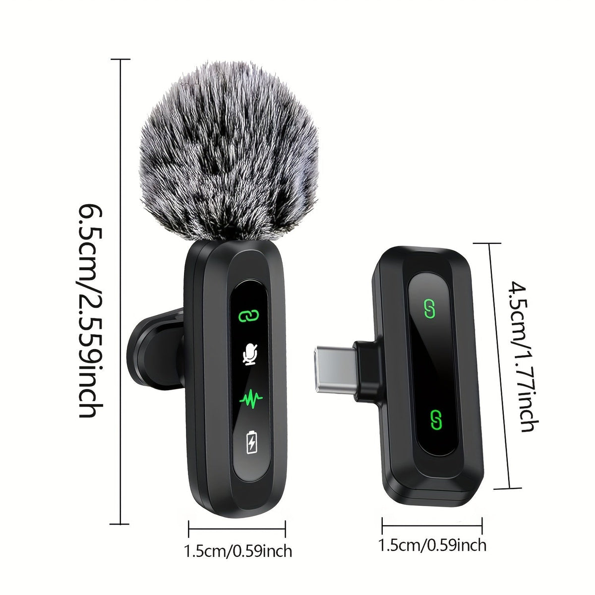 BowLift | Micrófono Clip Inalámbrico SoundSnap – Micrófono USB-C para Smartphone y Tableta