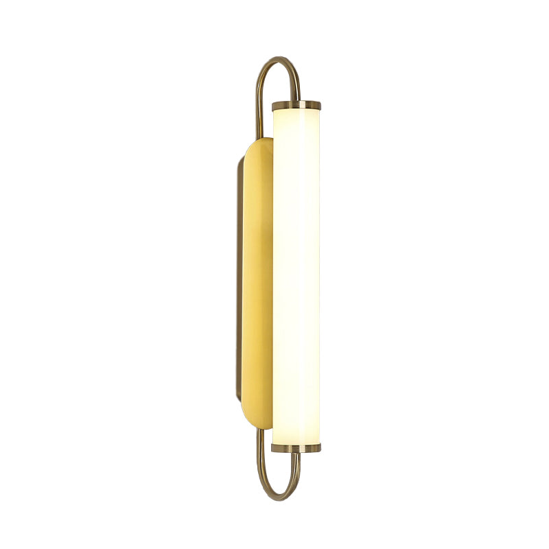 Aplique de Pared de Metal Rectangular Arc Post-Moderno LED Dorado con Pantalla de Acrílico | Brehn