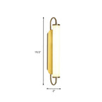 Aplique de Pared de Metal Rectangular Arc Post-Moderno LED Dorado con Pantalla de Acrílico