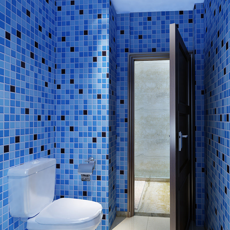 Lisslune | Azulejos de mosaico coloridos autoadhesivos para ducha con papel tapiz impermeable