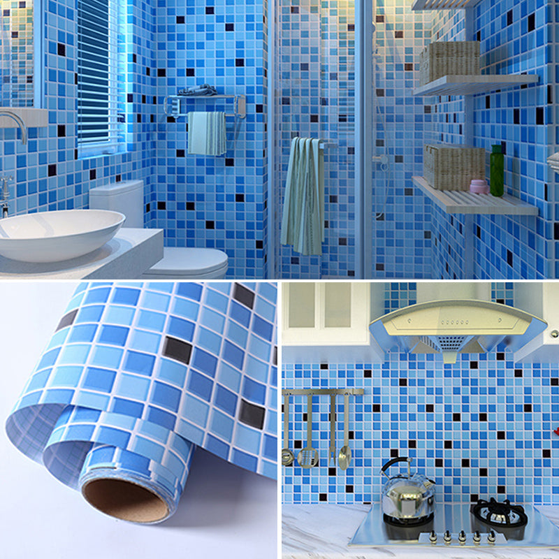 Lisslune | Azulejos de mosaico coloridos autoadhesivos para ducha con papel tapiz impermeable