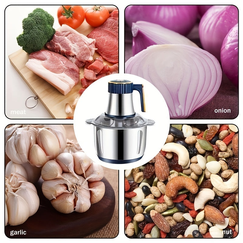 BowLift | Procesador de Alimentos de Acero Inoxidable – Potente Picadora de Carne y Cortadora de Verduras (5L, 5000 RPM)