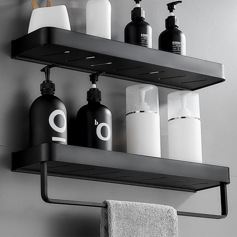 Estante de Baño de Acero Inoxidable Negro Mate