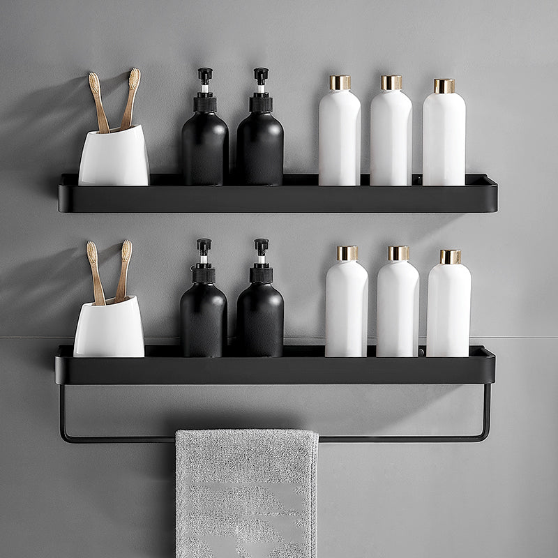 Estante de Baño de Acero Inoxidable Negro Mate