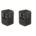Adaptador de viaje universal con puertos USB duales