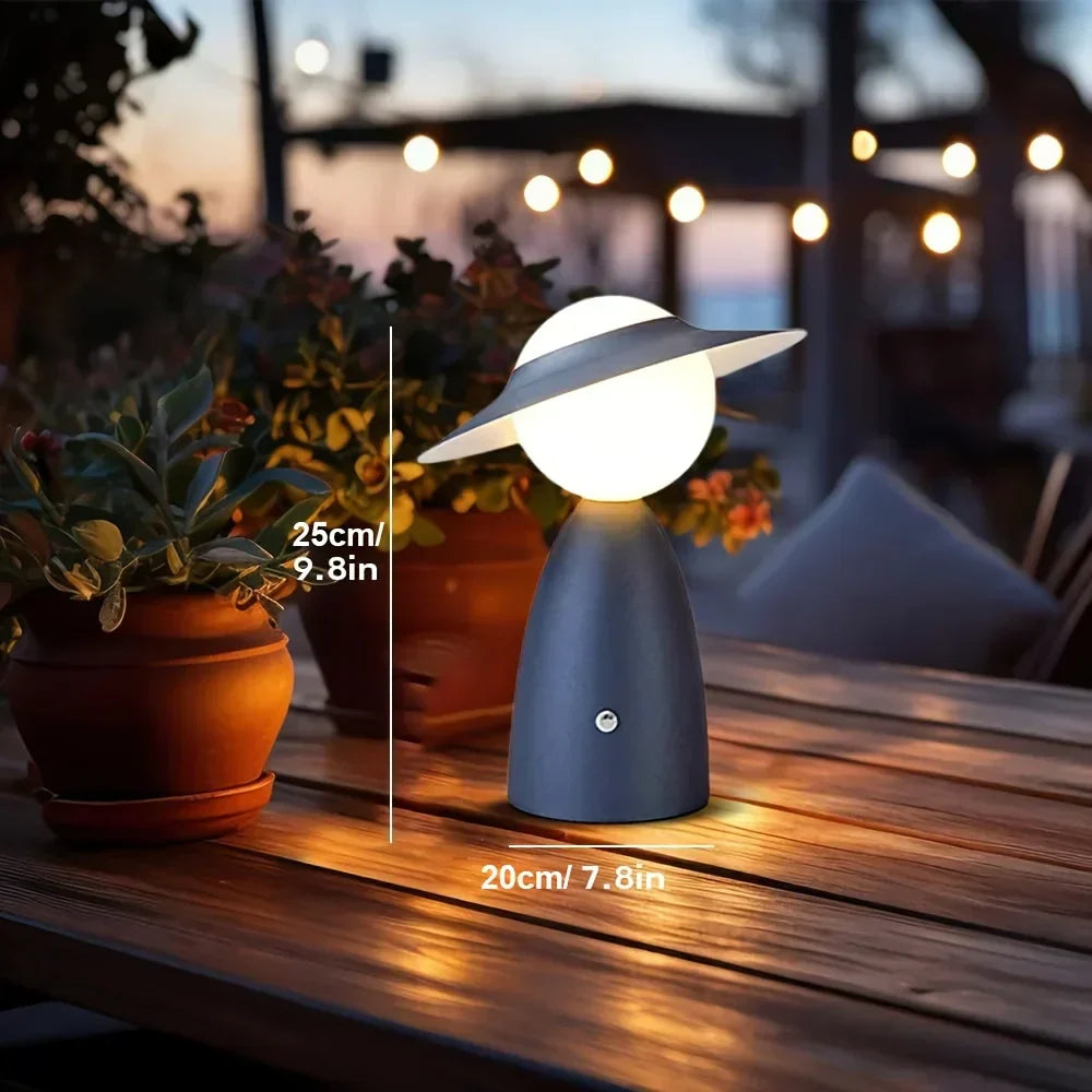 Lámpara de mesa LED recargable y sin cable para el dormitorio