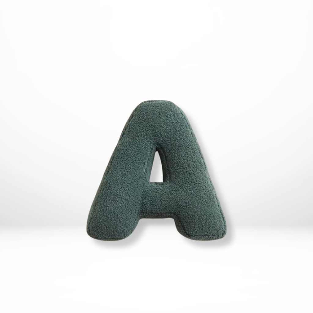 Cojín Decorativo de Alfabeto con Estructura de Terciopelo para el Hogar