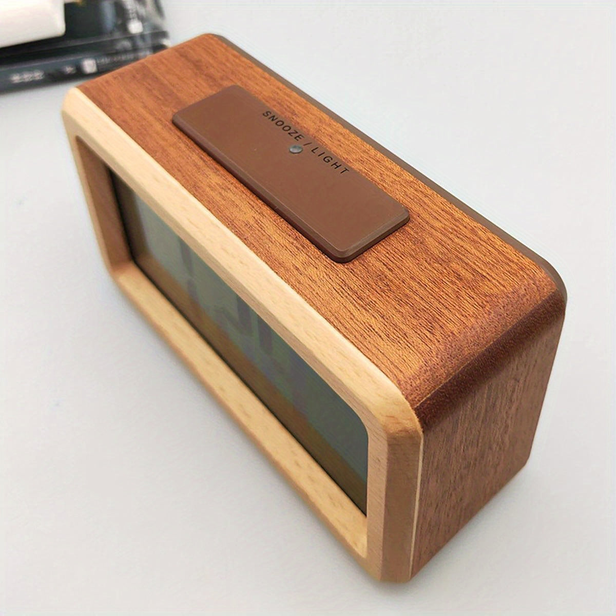 Reloj Despertador Digital de Madera – Pantalla LED con Temperatura y Fecha