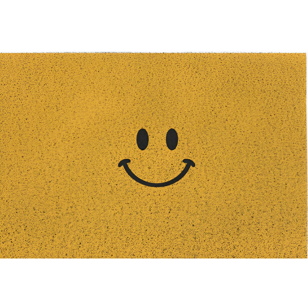 Alfombra de Entrada de PVC Antideslizante con Cara de Smiley