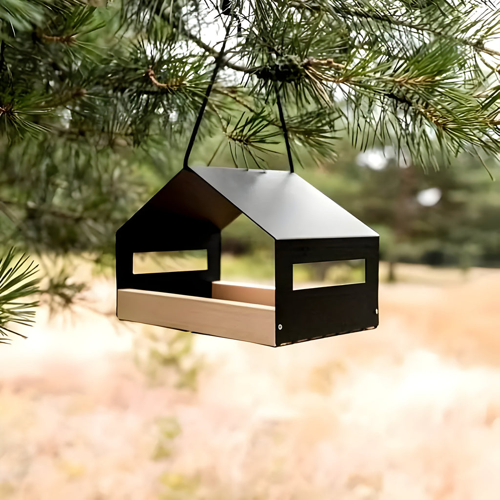 TweetWood – Casa de pájaros colgante con diseño natural para una vida de jardín vibrante