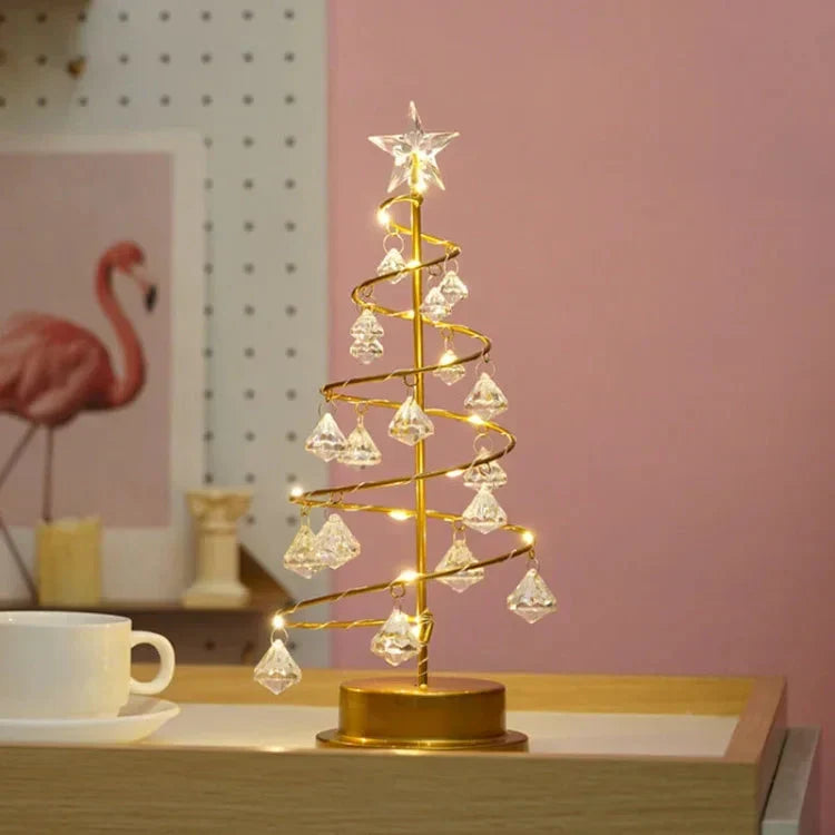 Crystava | Lámpara decorativa para el árbol de Navidad con cristales LED