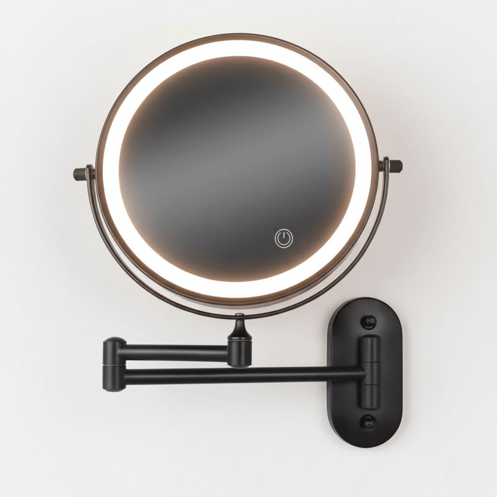 MAGNIFILUX – Espejo de aumento LED con iluminación ajustable y batería recargable