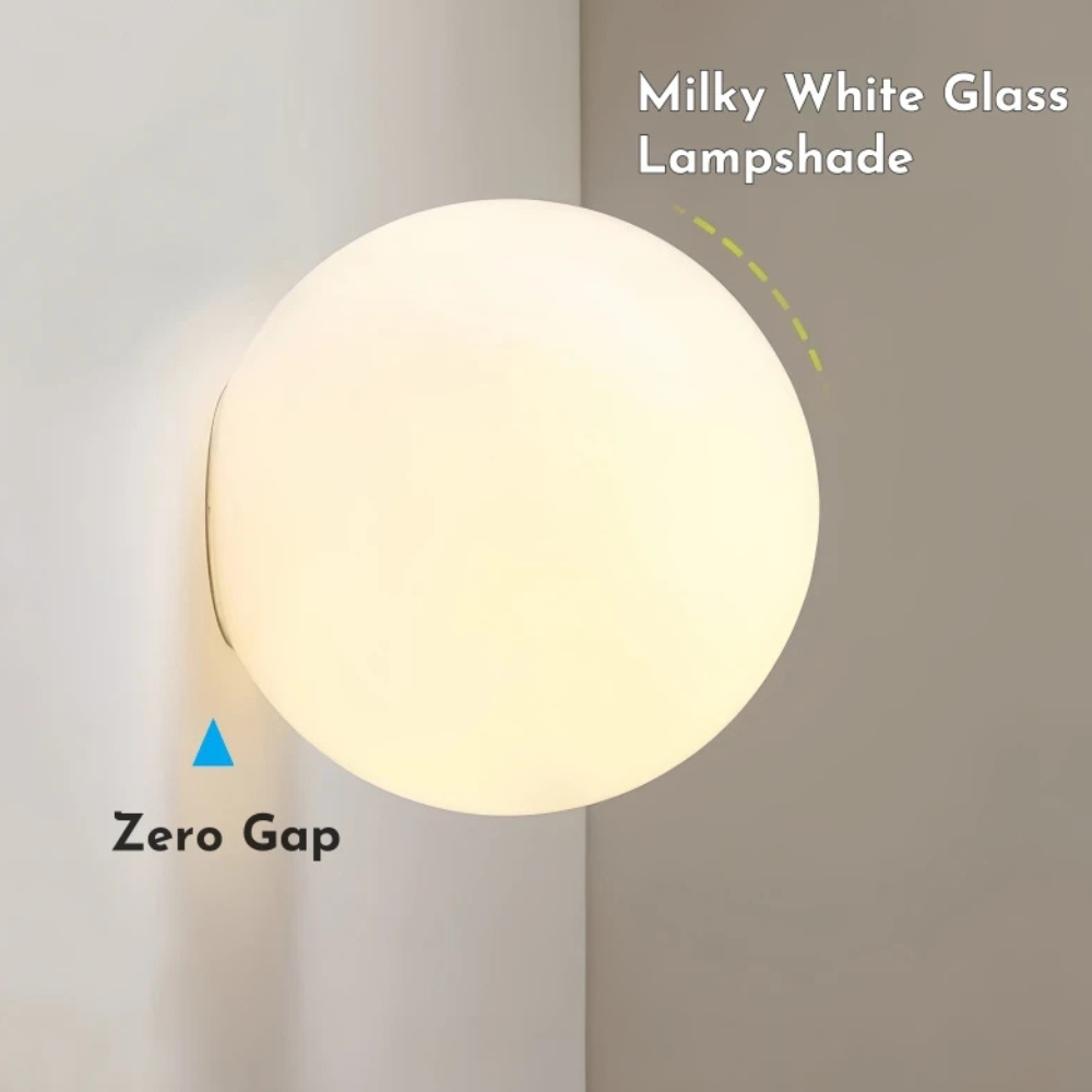 Luz de Pared Solsticio - Aplique de Vidrio Esmerilado Moderno para Interiores Minimalistas