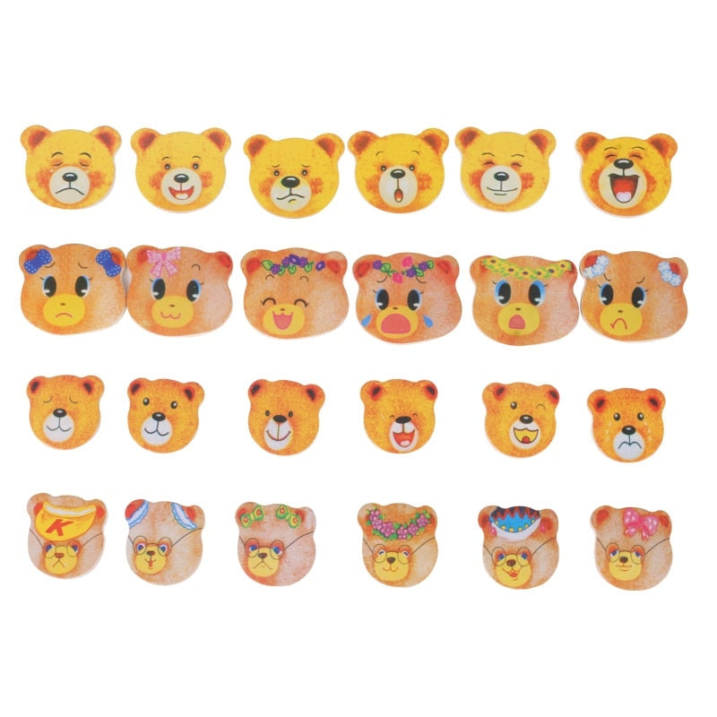 BearDrobe – Set de rompecabezas de vestir de madera para niños con piezas de ropa intercambiables