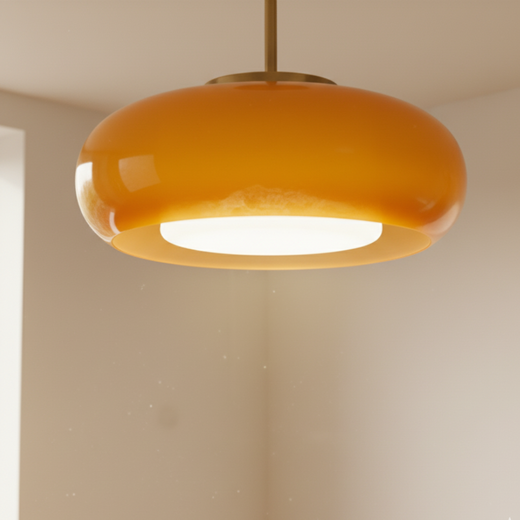 Lámpara Colgante Escandinava Minimalista - Elegante Iluminación de Latón y Vidrio