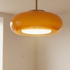 Lámpara Colgante Escandinava Minimalista - Elegante Iluminación de Latón y Vidrio