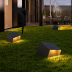 Lámparas de Camino Solar Modernas para Exteriores - Iluminación de Jardín de Acero Inoxidable con Control Remoto