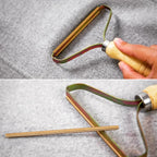 Removedor de Pelusas Manual | Cabezal de Precisión de Cobre | Mango de Madera Natural | Afeitadora Textil Sin Batería para Cachemira, Lana y Muebles Tapizados | Extractor de Pilling