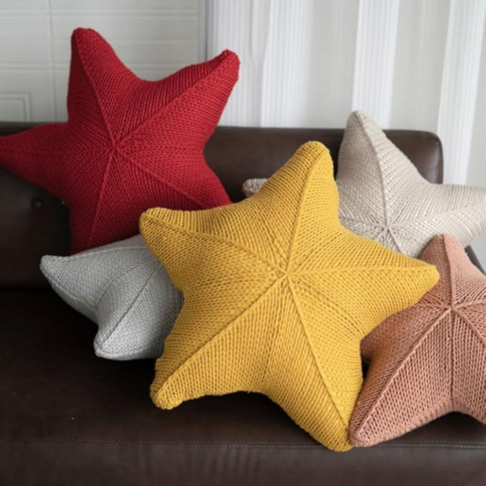 Cojín de Estrella de Mar Tejido a Mano