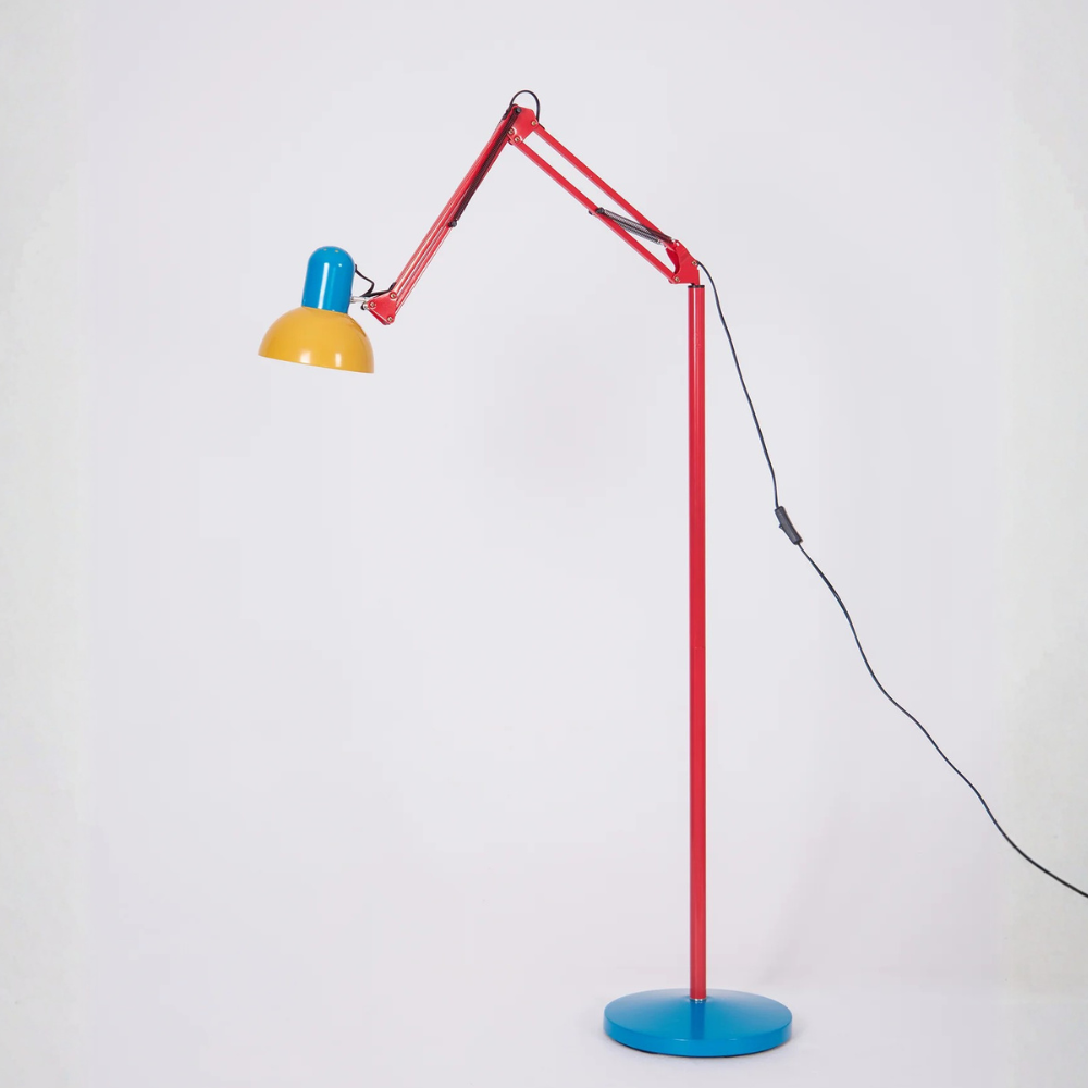 Lámpara de Pie Flexo Memphis | Lámpara de Metal Ajustable Moderna para Sala de Estar
