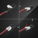 Conectores de doble cable con bloqueo