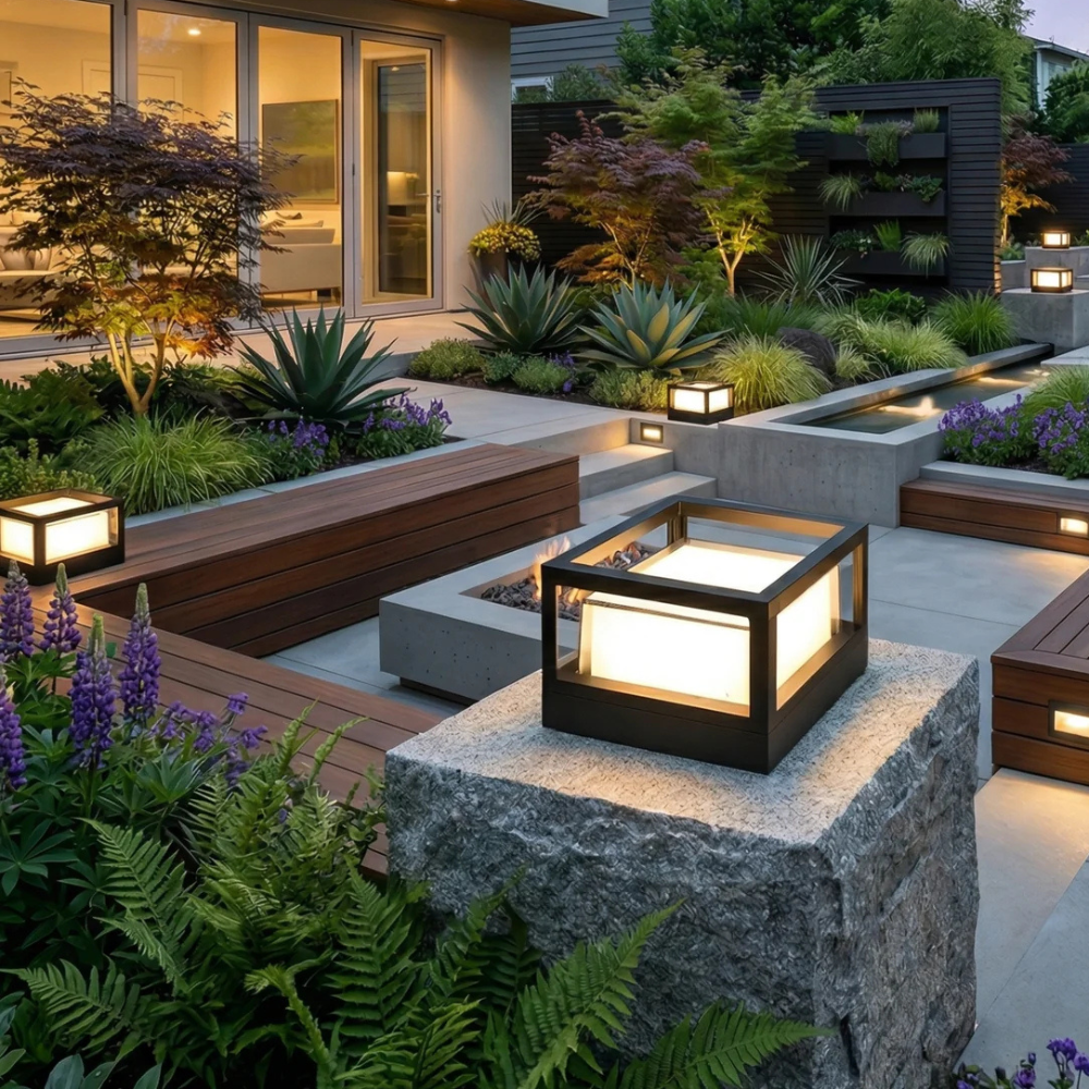 Luces LED Exteriores de Aluminio Impermeables | Iluminación Eficiente Energéticamente para Jardines o Patios