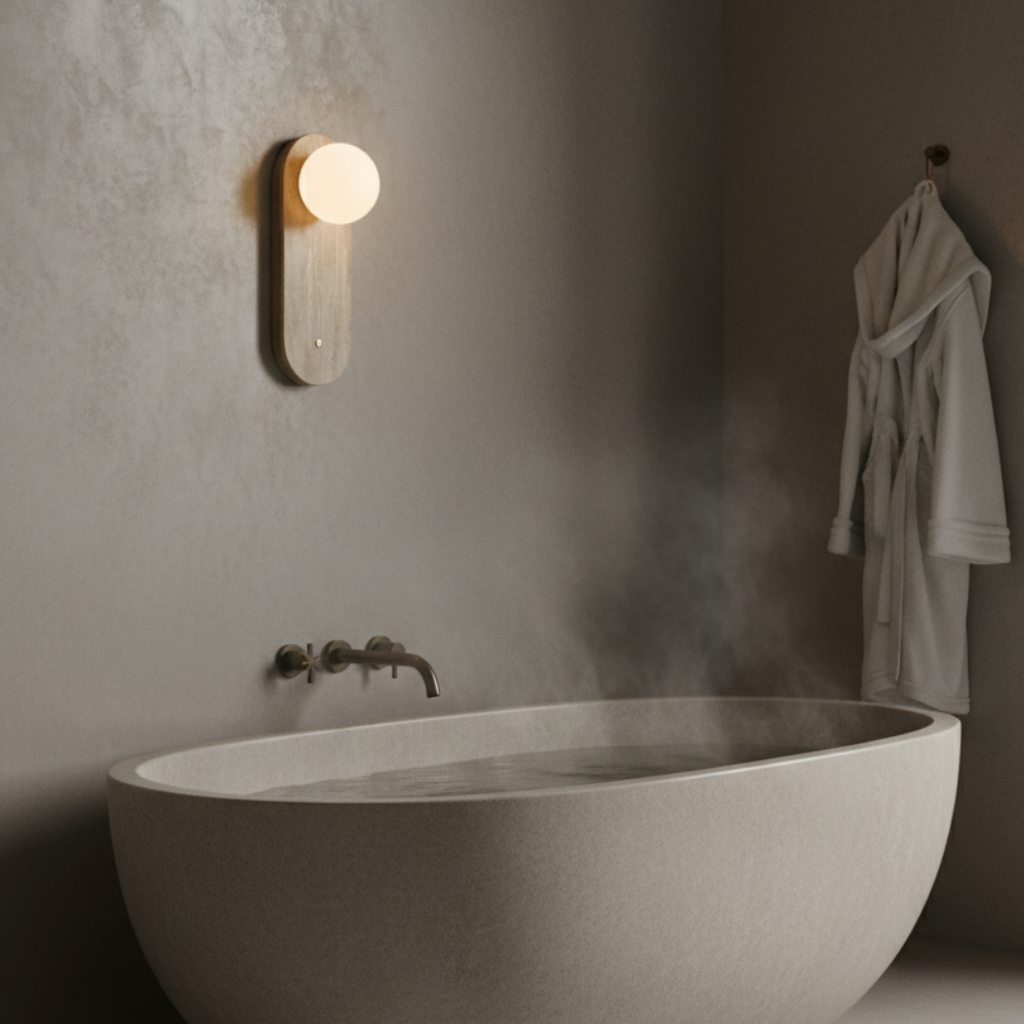 Lámpara de Pared Wabi-Sabi - Aplique de Pared Minimalista con Luz Natural Cálida