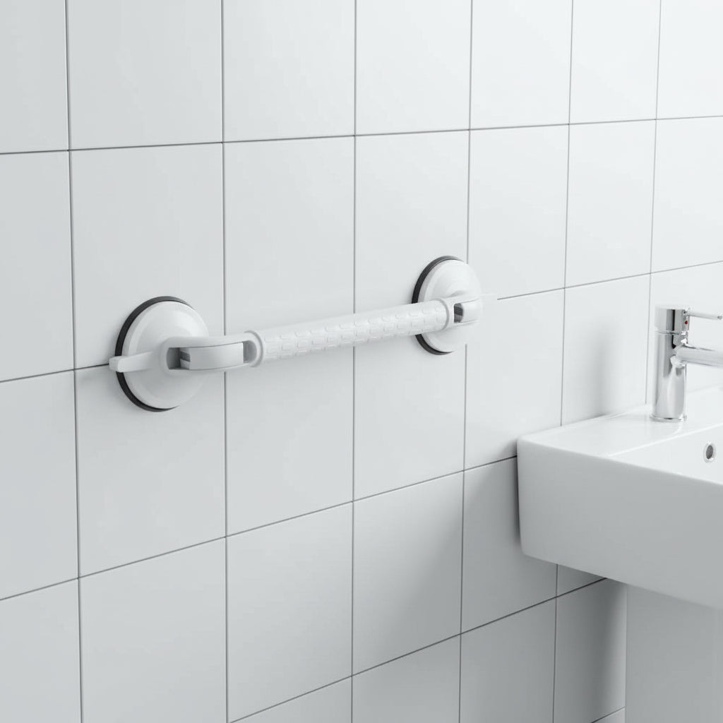 Mango de Seguridad de Baño con Succión Ajustable – Sin Taladrar