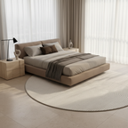 Nordelle - Elegante Alfombra Redonda Antideslizante, Suave Diseño Escandinavo para Sala de Estar