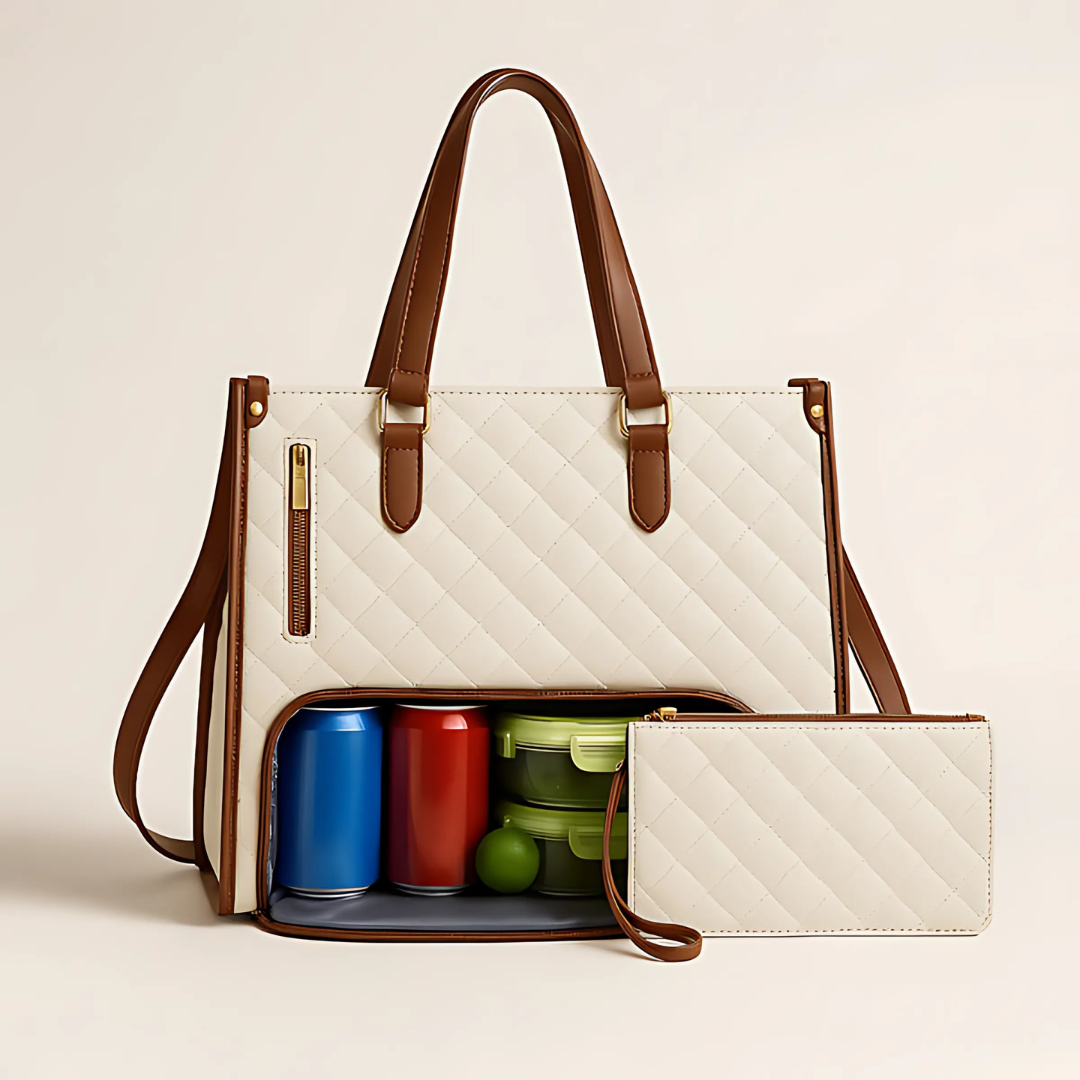 Bolso de mano para mujer 3-en-1 con compartimento para ordenador portátil