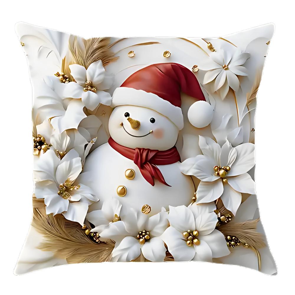 Fundas de Cojín de Terciopelo con Encanto Navideño | Set de 4