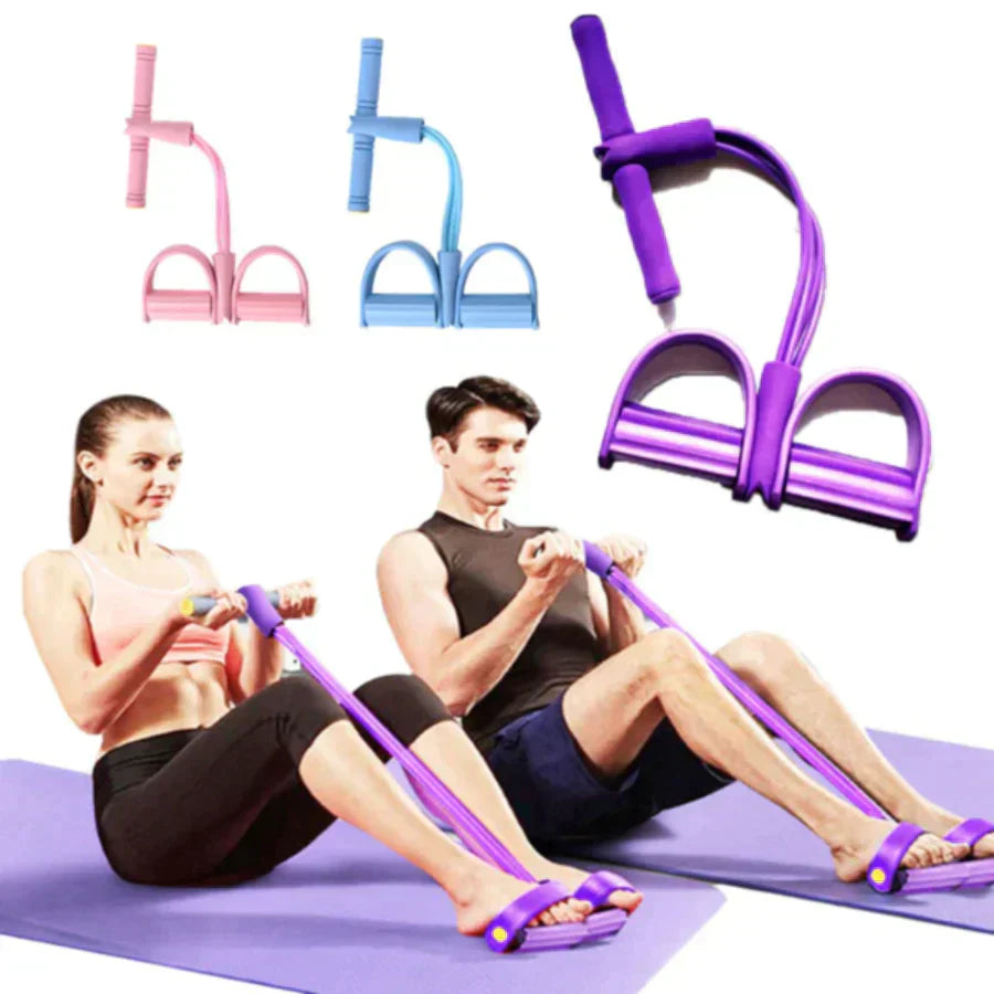 FlexiFit Pro - Tirador de Pedales Banda de Resistencia para Ejercicio de Fitness, Sit-ups y Yoga | 1+1 GRATIS